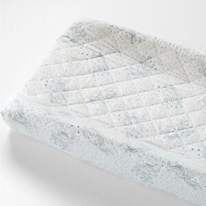 Crate & Barrel- Aquatic Life organic Crib Fitted Sheet & Changing Pad Cover